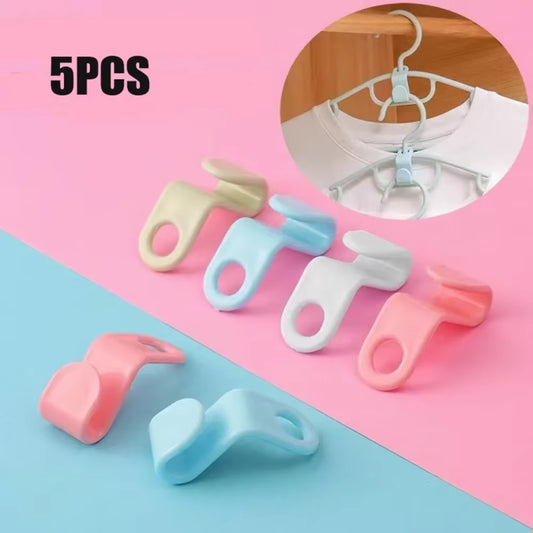 5Pcs Hanger Hook Connector Can Stack Clothes Hooks, Wardrobe Organizing and Storage Multifunctional Hook Connection Buckle
