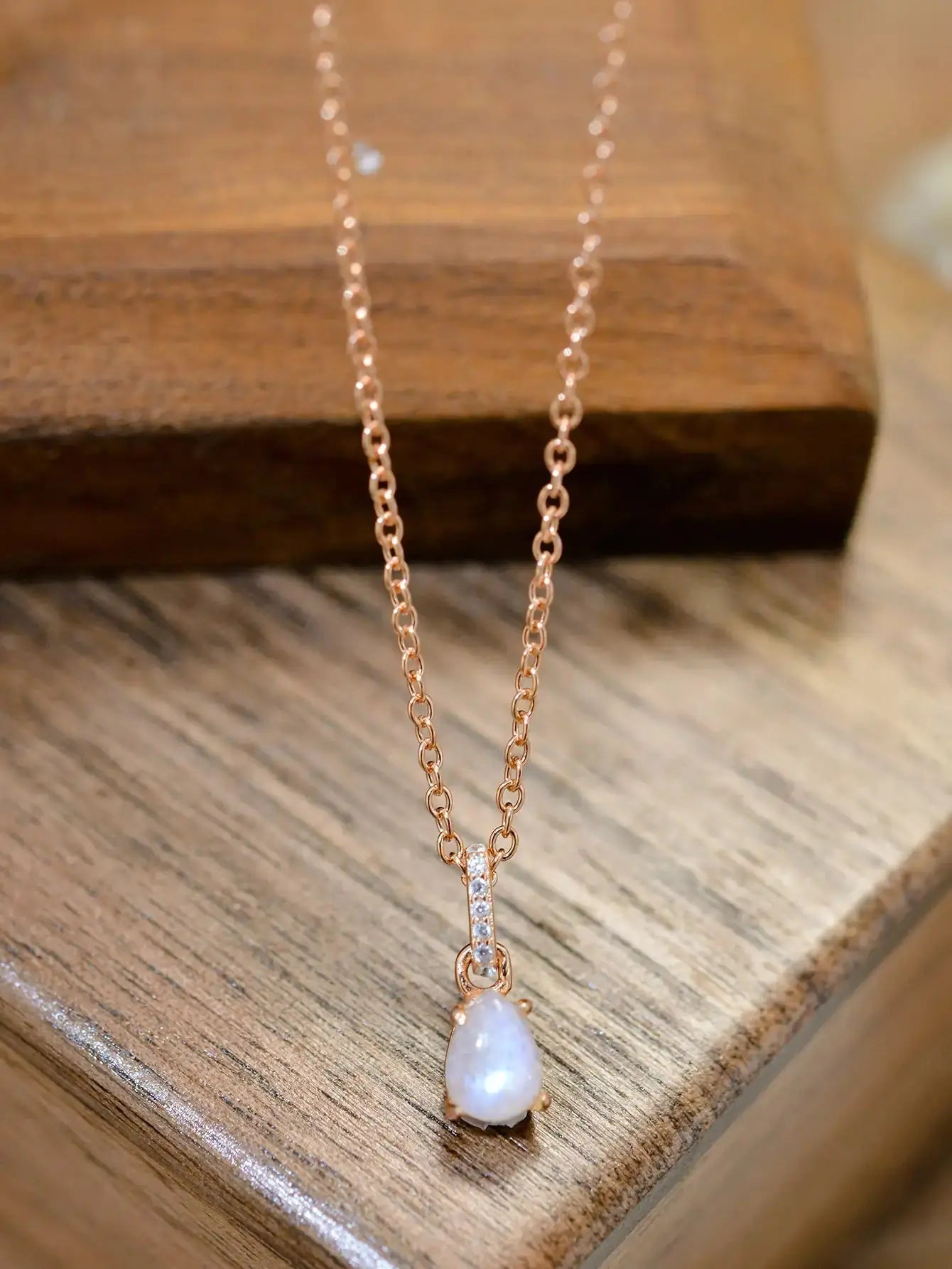 View details for Moonstone Teardrop Pendant Necklace Moonstone Teardrop Pendant Necklace