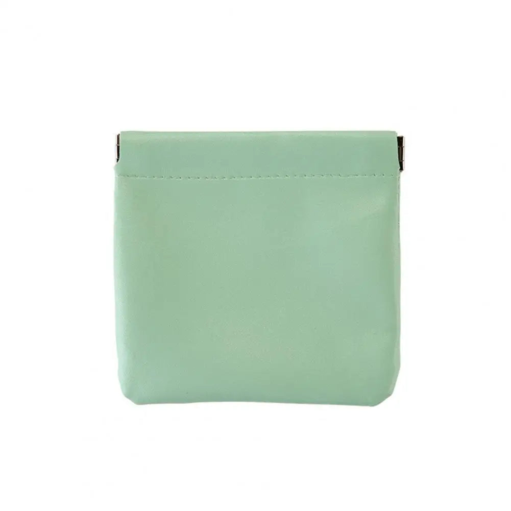 Small Storage Bag Automatic Closing Lipstick Pouch Leather Makeup Pouch Portable Coins Keys Cable Earphone Jewelry Organizer Bag