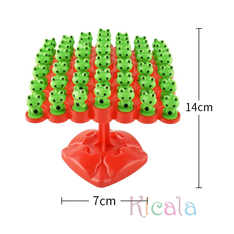 Montessori Math Toy Balancing Board Puzzle for Kids Frog Balance Tree Educational Parent-Child Interaction Tabletop Game Toys
