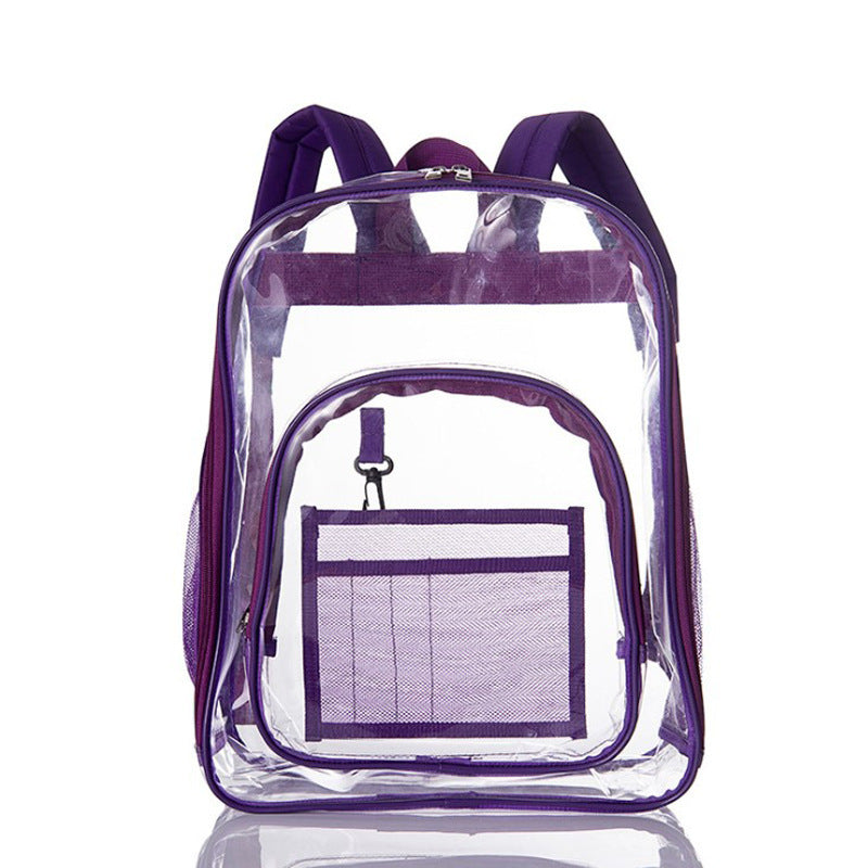 Student Universal Waterproof Schoolbag Backpack Transparent Large Capacity