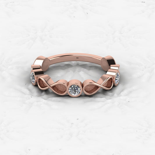 925 Solid Sterling Silver 3-4mm Round Semi Mount Blank Setting Bubble Ring for Breastmilk & Keepsake Resin Ceramic Jewelry FANGQUN Official Store