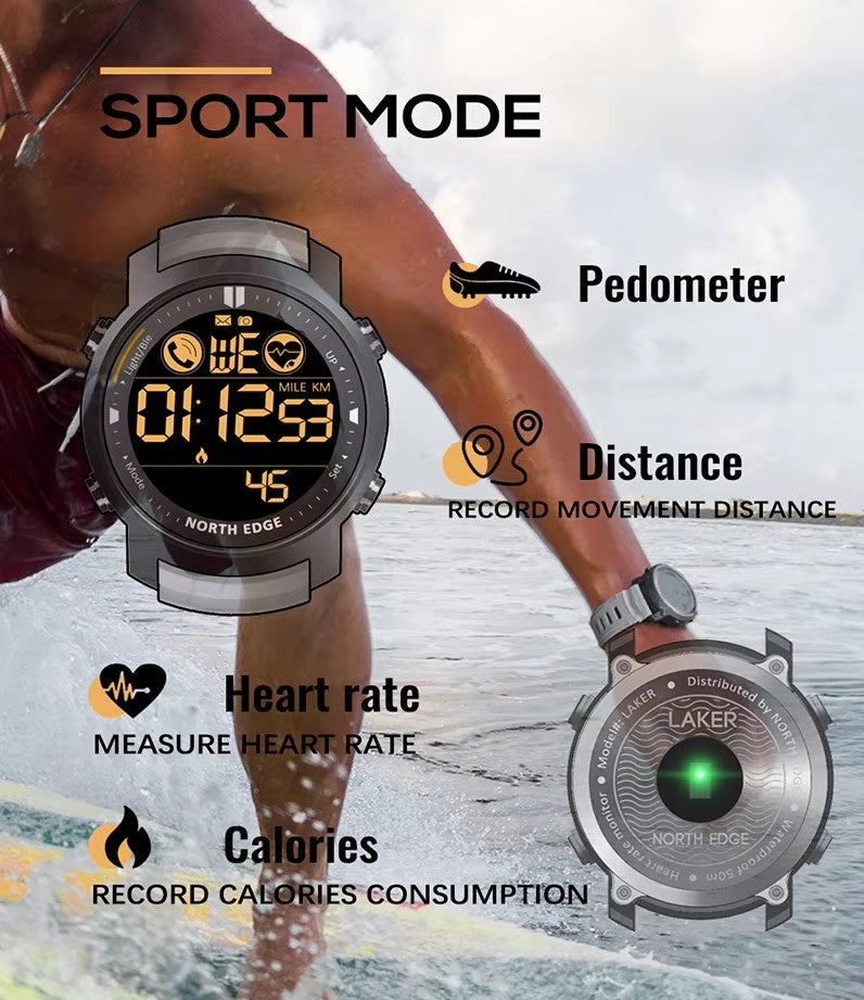 Rugged Military Smartwatch – Android & iOS Compatible