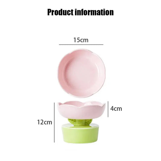 2023 Cute Pet Bowl Pet Items Creative Flower-shaped Bowl Cat Food Bowl