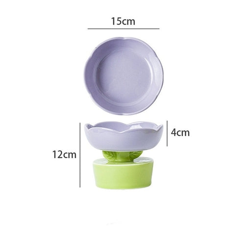 2023 Cute Pet Bowl Pet Items Creative Flower-shaped Bowl Cat Food Bowl