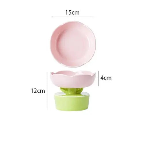 2023 Cute Pet Bowl Pet Items Creative Flower-shaped Bowl Cat Food Bowl