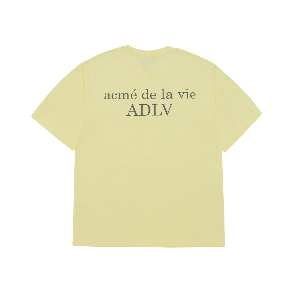 ADLV BASIC LOGO SEASON3 SHORT SLEEVE T-SHIRT LIGHT YELLOW Inkfusion Store