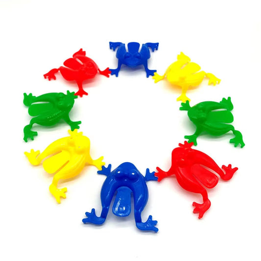 Jumping Frog Bounce Fidget Toys for Kids Novelty Assorted Stress Reliever Toys for Children Birthday Gift Party Favour 10-20Pcs