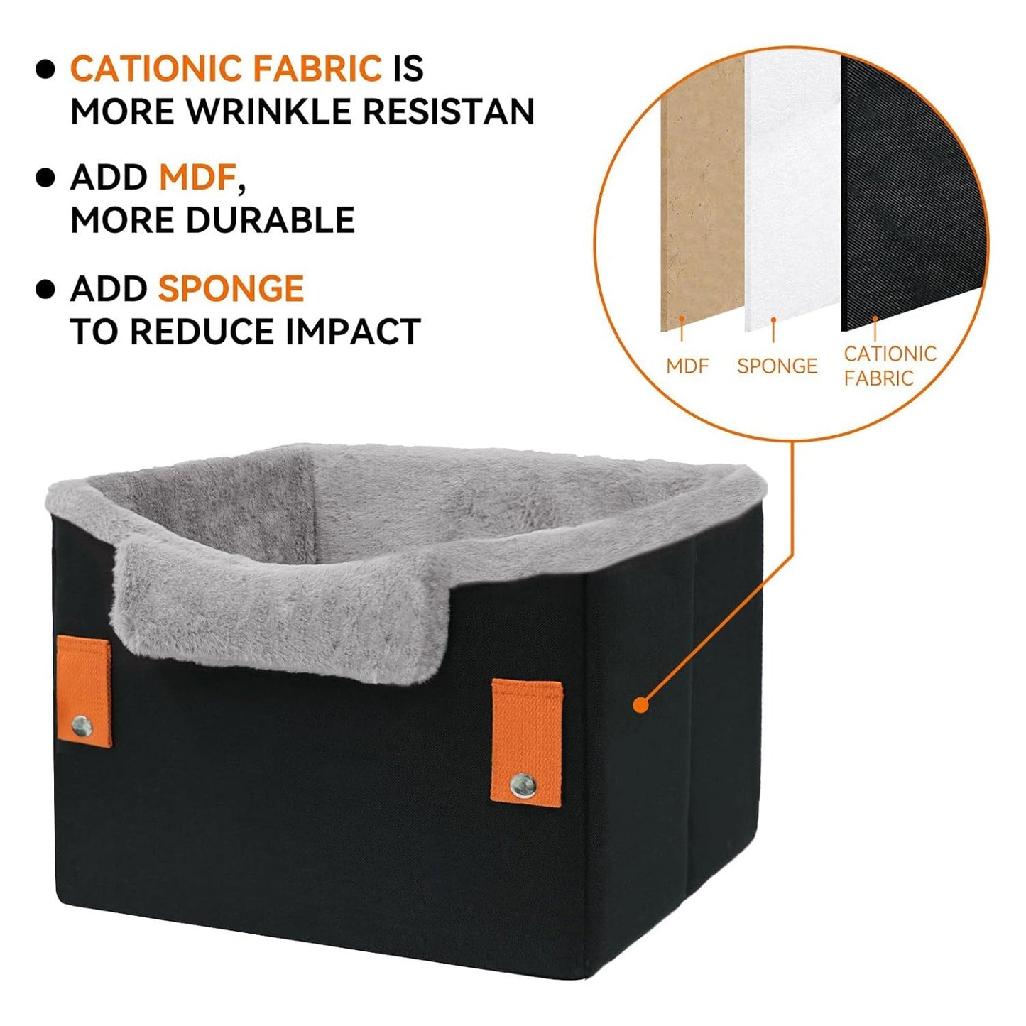 Portable Small Dog Car Booster Seat For Car With Clip-On Safety Leash Perfect For Small Pets Yvictory Store