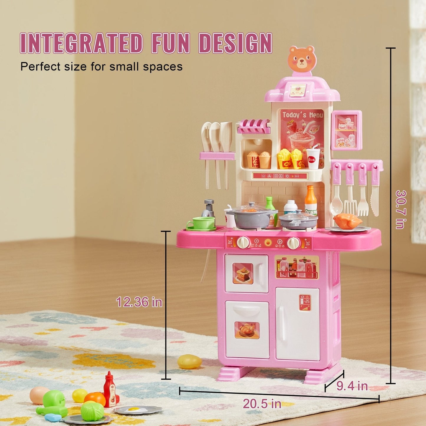 Christmas Gift VEVOR Kitchen Playset Kids Pretend Cooking Play Toy 48 Piece Accessories CJDropshipping