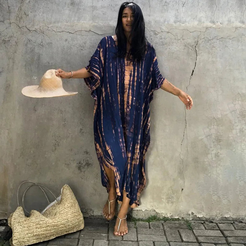Women'S Beach Kaftan Dresses Half Sleeve Caftan Swimsuit plus Size Bathing Suit Cover Ups