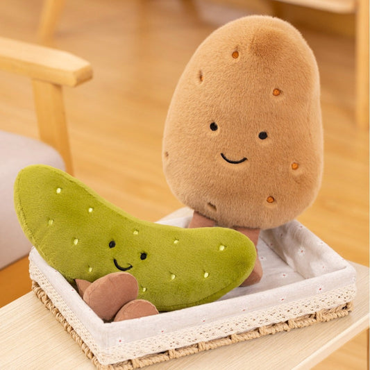 Plush Potato and Cucumber Toy - Cute Childrens Gift South Bay Evans General Store