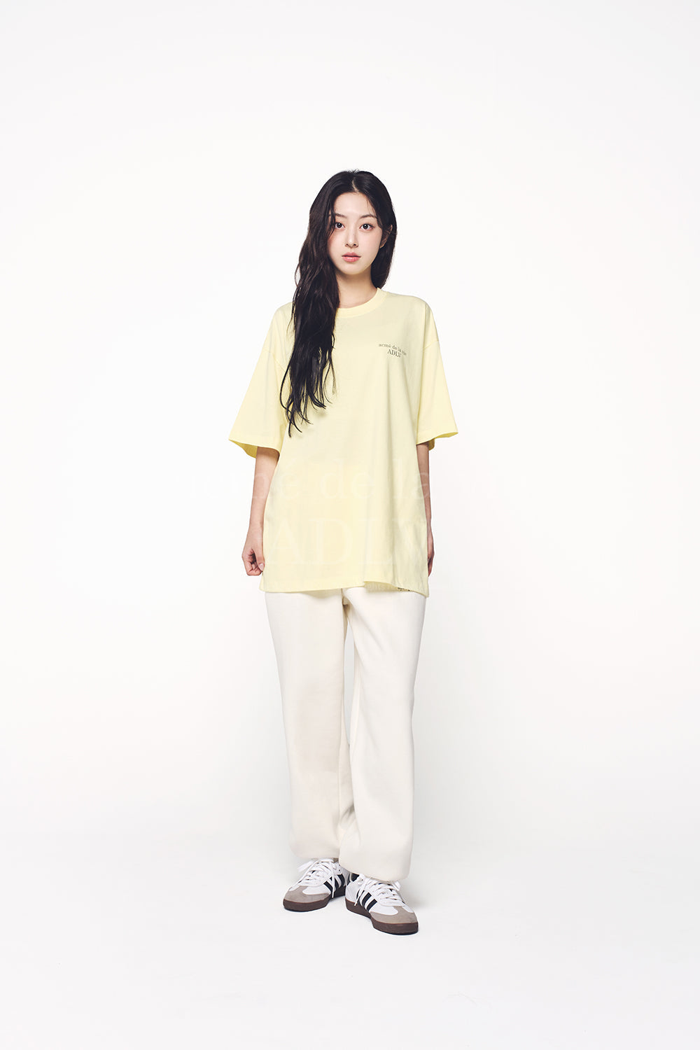 ADLV BASIC LOGO SEASON3 SHORT SLEEVE T-SHIRT LIGHT YELLOW Inkfusion Store