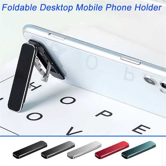Mini Invisible Portable Foldable Mobile Phone Stand Aluminum Alloy Desktop Mount Material Holder Adjustable Angle
