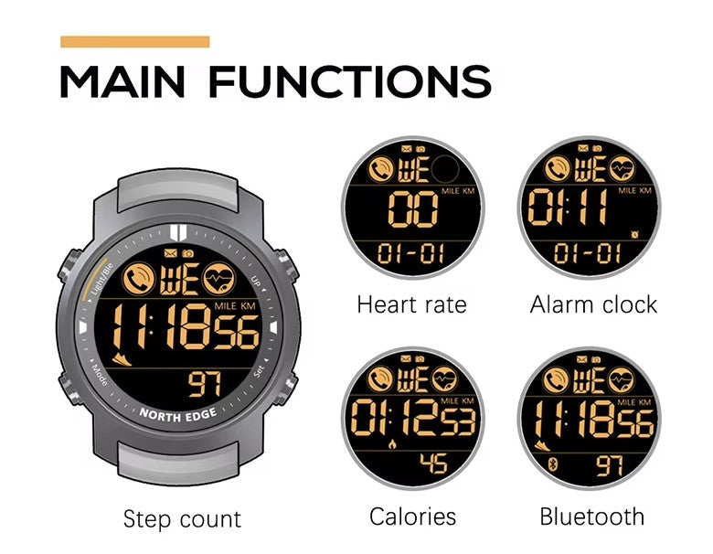 Rugged Military Smartwatch – Android & iOS Compatible