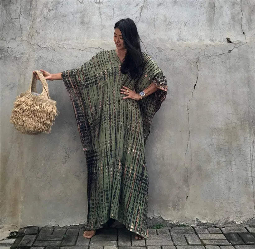 Women'S Beach Kaftan Dresses Half Sleeve Caftan Swimsuit plus Size Bathing Suit Cover Ups