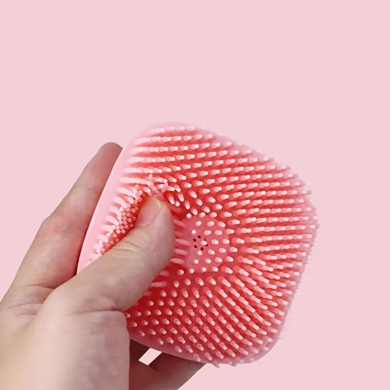 Silicone Pet Grooming Brush with Shower Gel Dispenser for Dogs and Cats
