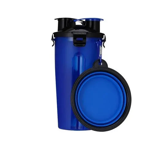 2 in 1 Dog Drinking Water Bottle with Bowls Tan Cress