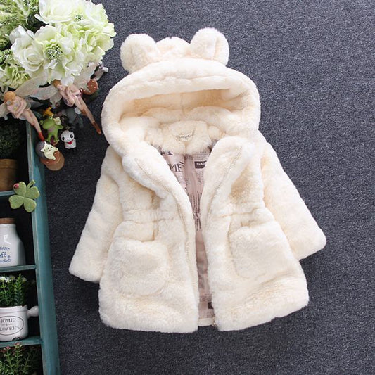 A girl's fur coat for autumn and winter Shop1103877975 Store