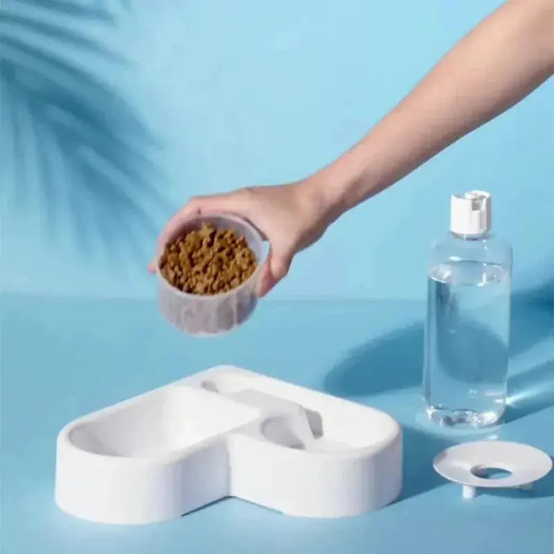 Automatic Drinking Love Pet Bowl Moisture-proof Cat Bowl Dog Basin Dual-use Multi-functional Drinking And Feeding Shop1103807182 Store