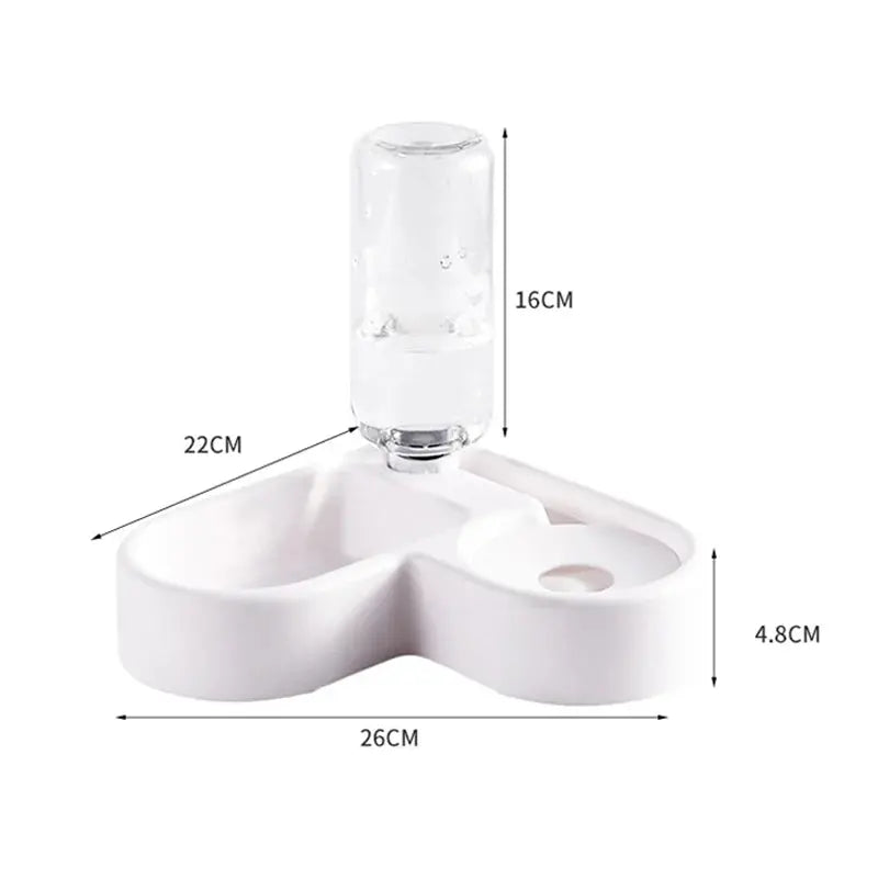 Automatic Drinking Love Pet Bowl Moisture-proof Cat Bowl Dog Basin Dual-use Multi-functional Drinking And Feeding Shop1103807182 Store