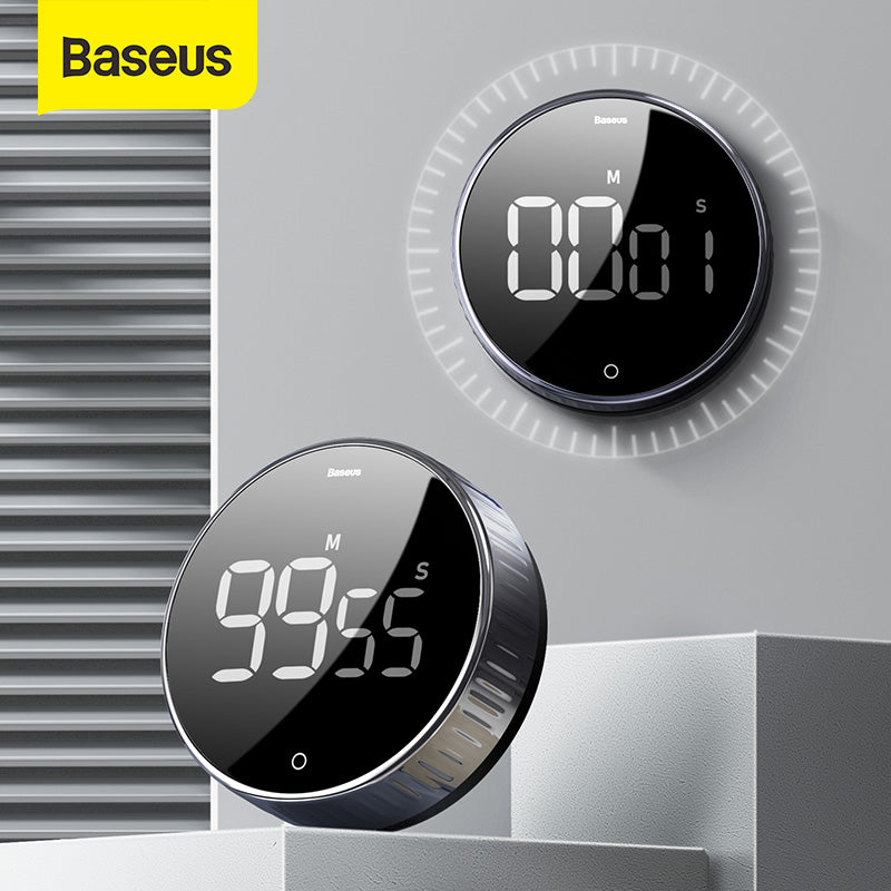 Baseus Magnetic Kitchen Timer Digital Timer Manual Countdown Alarm