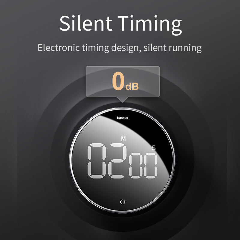 Baseus Magnetic Kitchen Timer Digital Timer Manual Countdown Alarm