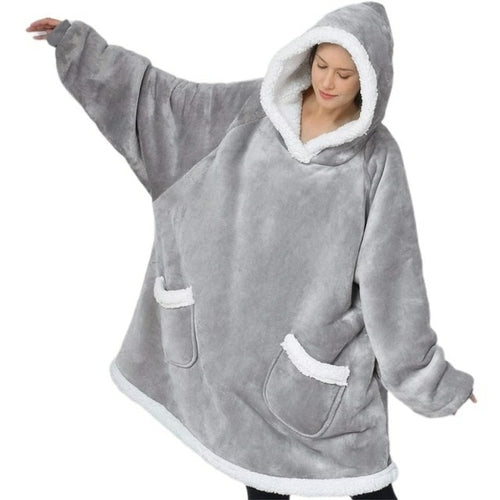 Blanket With Sleeves Women Oversized Winter Hoodie Fleece Warm Hoodies