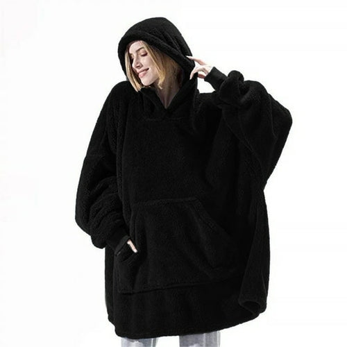 Blanket With Sleeves Women Oversized Winter Hoodie Fleece Warm Hoodies