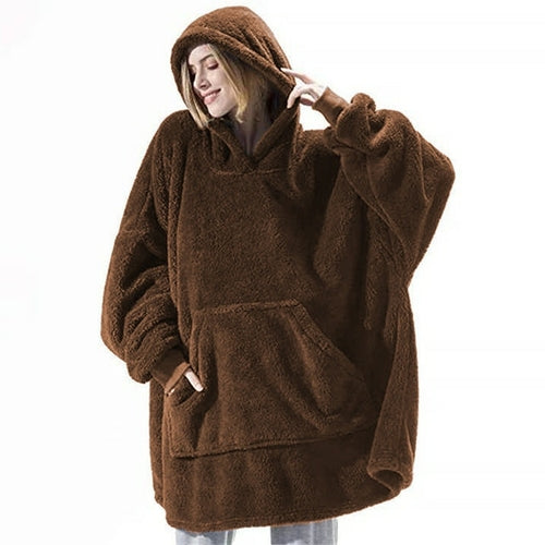 Blanket With Sleeves Women Oversized Winter Hoodie Fleece Warm Hoodies