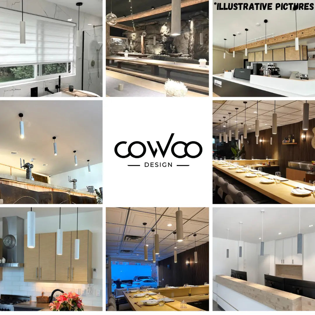 GRAY Concrete Pendant Light B+B Amaranth Broadleaf