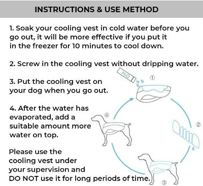 Dog Cooling Vest - Lightweight, Breathable, and Reflective
