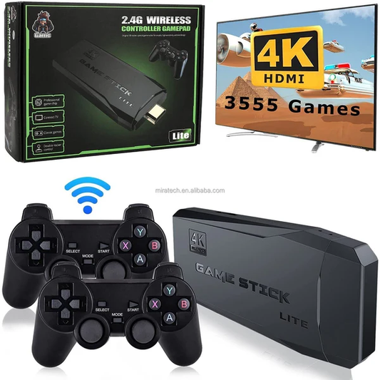 Game Stick Lite 4K Retro Console with Wireless Controllers GamerShop Store