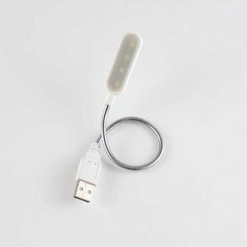 Mini 4 LED Book Lamp Portable USB Reading Night Lamp White/Warm Color