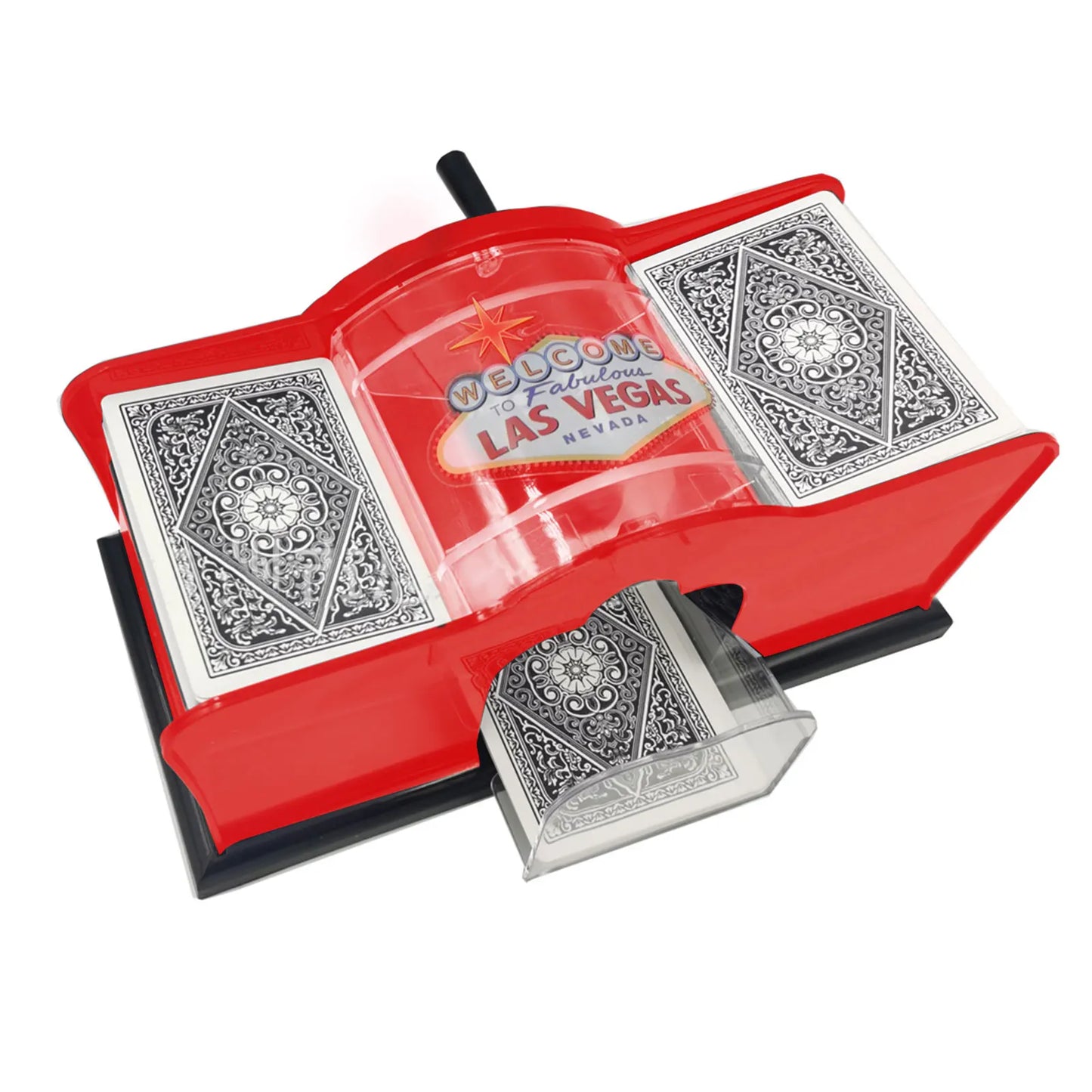 Poker Card Shuffler 23X11X11cm Board Game Hand Cranked Playing Cards