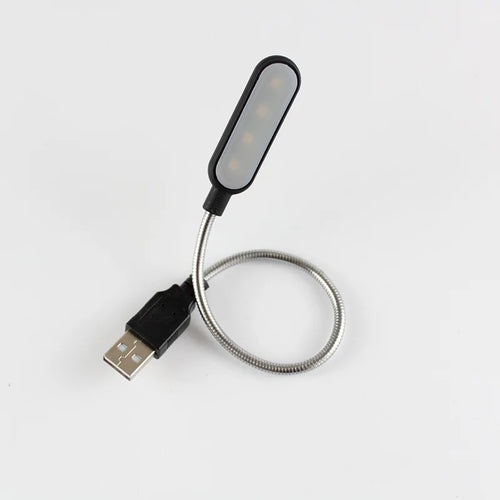 Mini 4 LED Book Lamp Portable USB Reading Night Lamp White/Warm Color