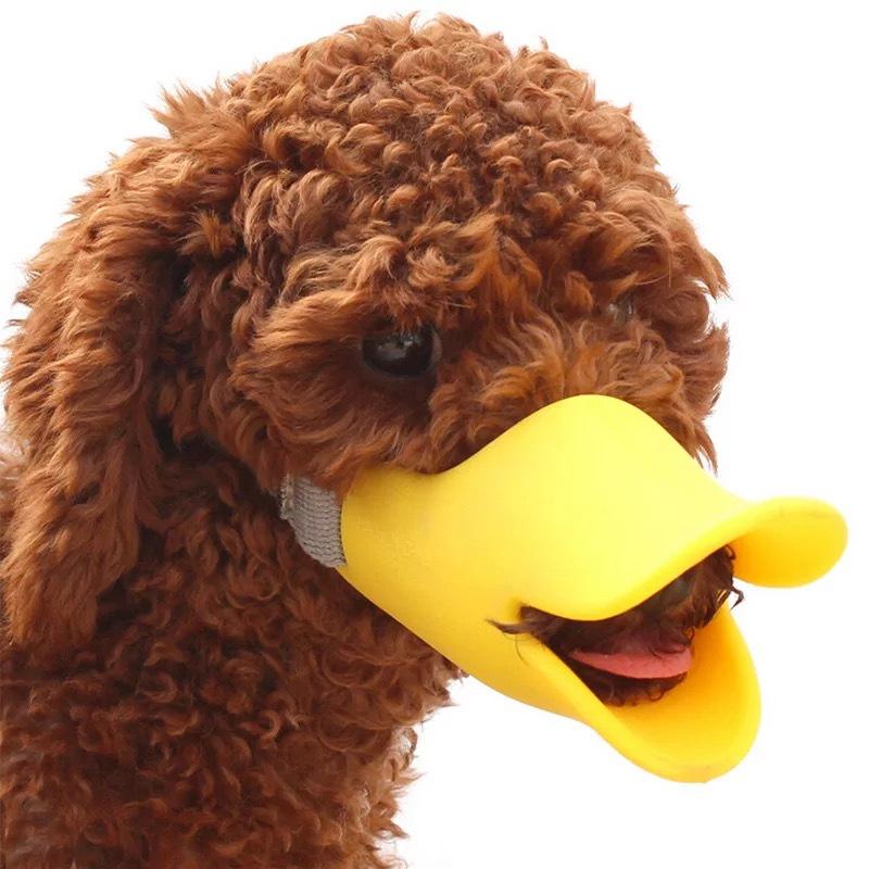 Silicone Dog Muzzle for Small Dogs - Duckbill Design Teal Zeus