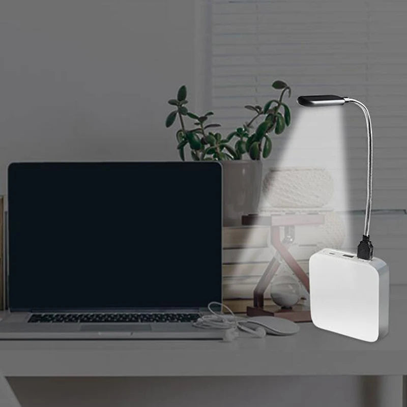Mini 4 LED Book Lamp Portable USB Reading Night Lamp White/Warm Color