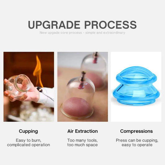 Silicone Jars Vacuum Cupping Therapi Set Ventosa Suction Cup Massage