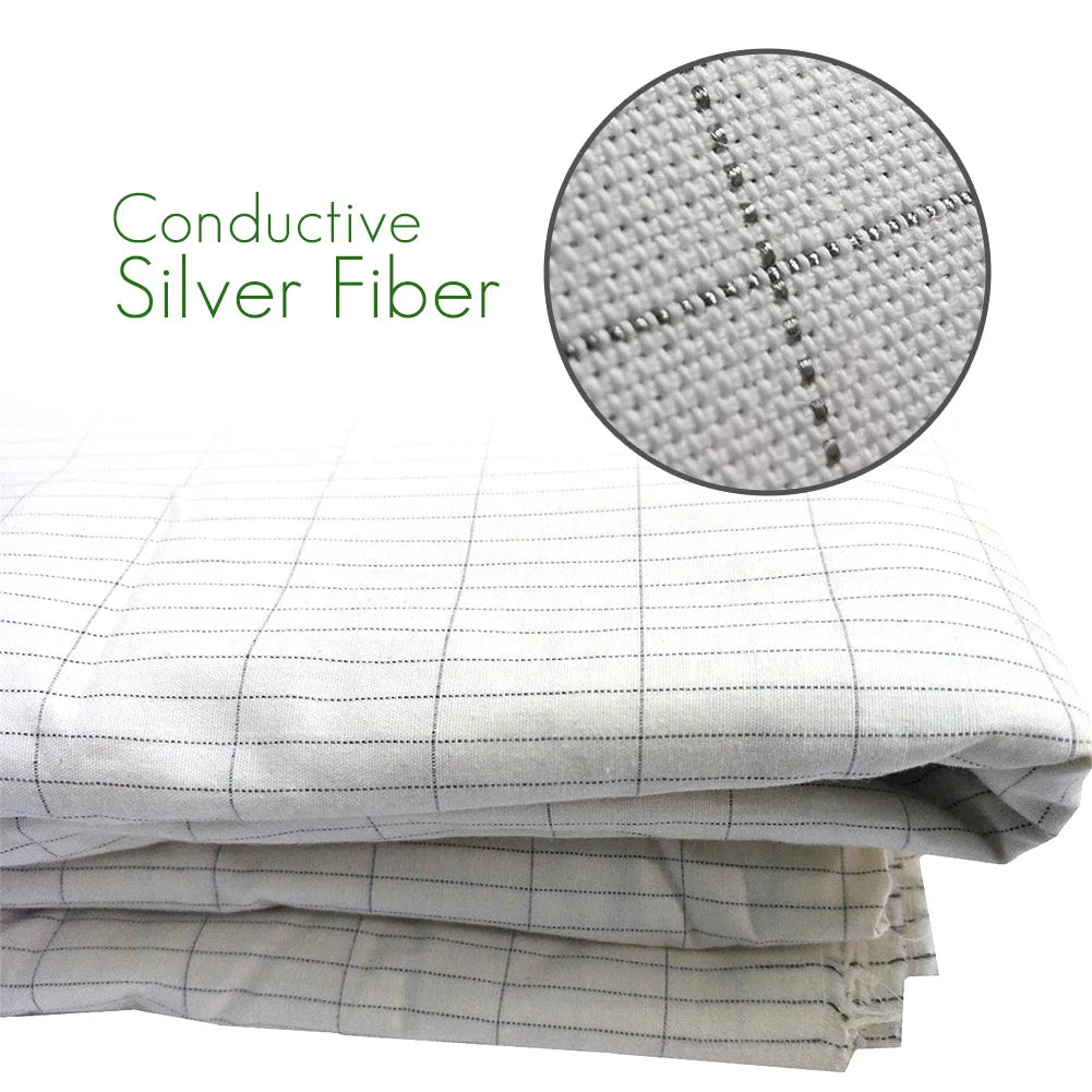 Earthing Bed Sheet with Conductive Silver Fiber Grounded Antistatic