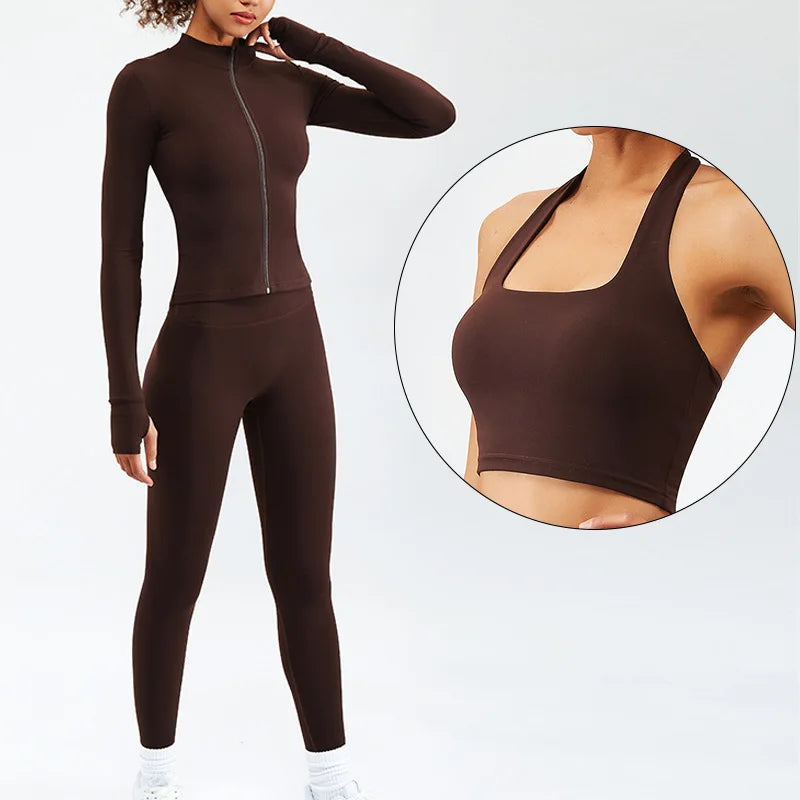 Sport Yoga Set Women Tracksuit