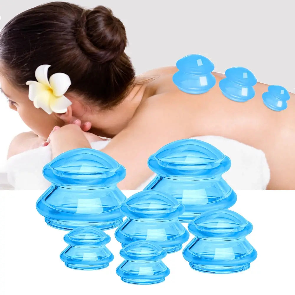 Silicone Jars Vacuum Cupping Therapi Set Ventosa Suction Cup Massage