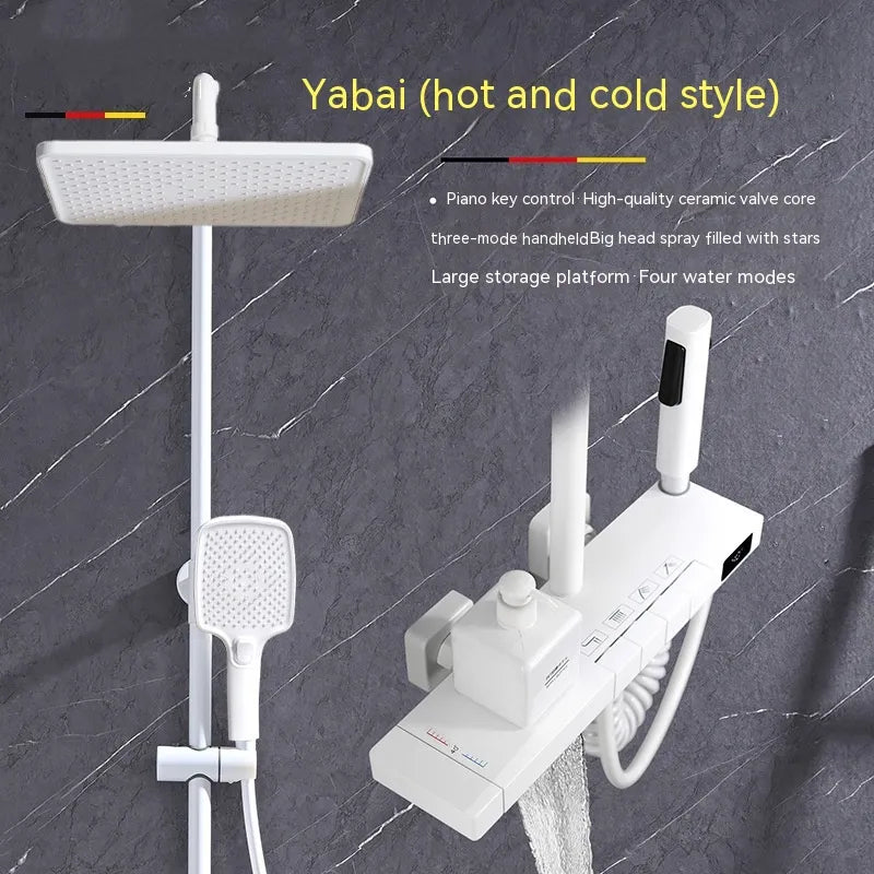 View details for Copper Button Constant Temperature Shower Set Digital Display Large Shower Set Gray Suit