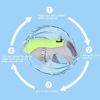 Dog Cooling Vest - Lightweight, Breathable, and Reflective
