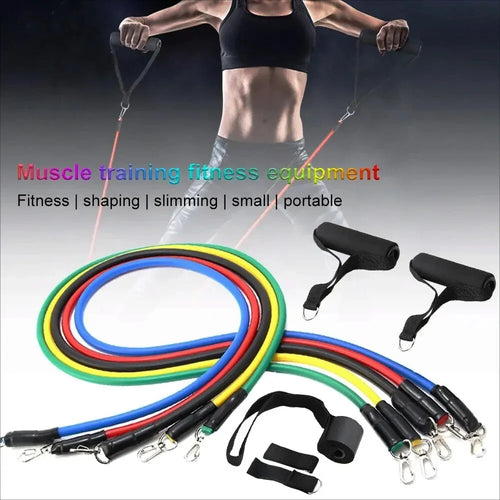 11pcs/Set Pull Rope, Resistance Bands, Portable Fitness Equipment,