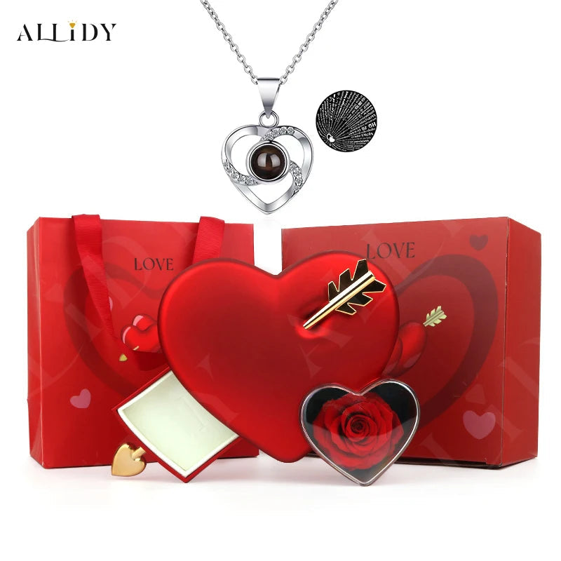 Romantic Heart-Piercing Rose Jewelry Box – A Timeless Valentine’s Keepsake Allidy Jewelry & Watches Store