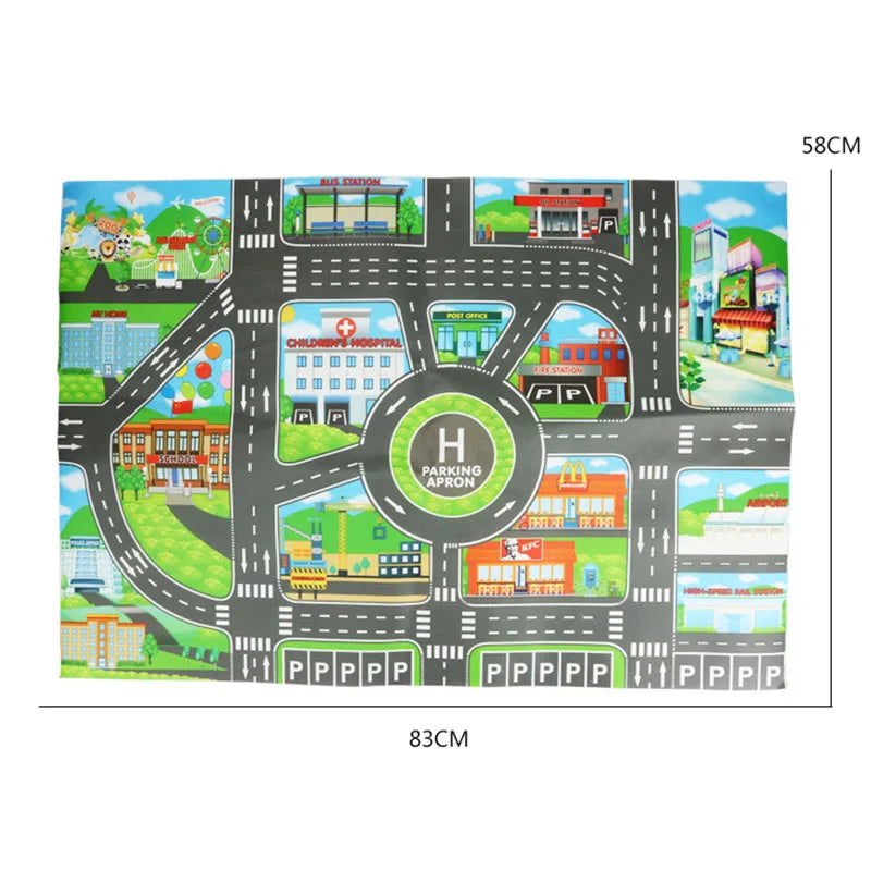 Kids City Map Toys Car Parking Road Map Alloy Toy Model Car Climbing AliExpress