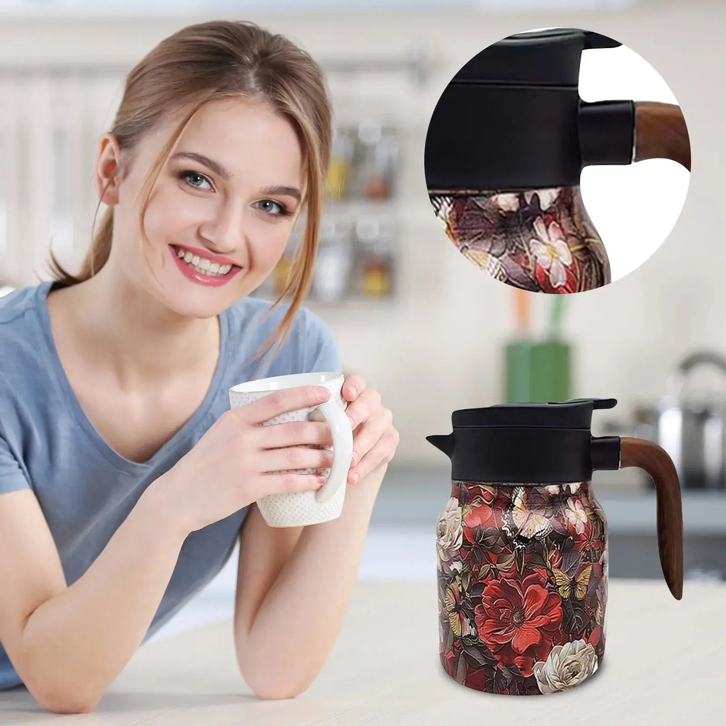 FloraBrew – Elegant Tea Thermos with Infuser! Shop1102989480 Store