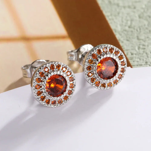 Women's Delicate Acupuncture Points Weight Loss Earrings Cubic