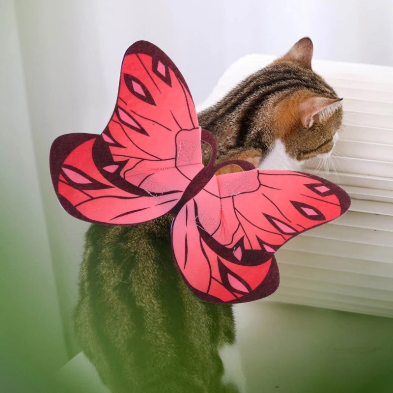 Colorful Pet Cosplay Butterfly Theme Wing Photo Props Suitable Cats
